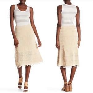 DEREK LAM Knitted A-Line Tassel Skirt